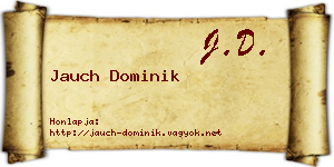 Jauch Dominik névjegykártya